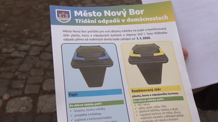 Obyvatelé Nového Boru budou od ledna více třídit